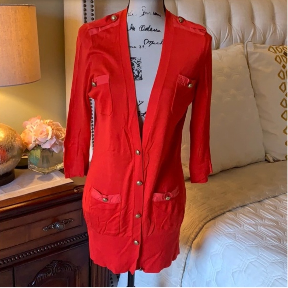 AX Armani Exchange long military style cardigan